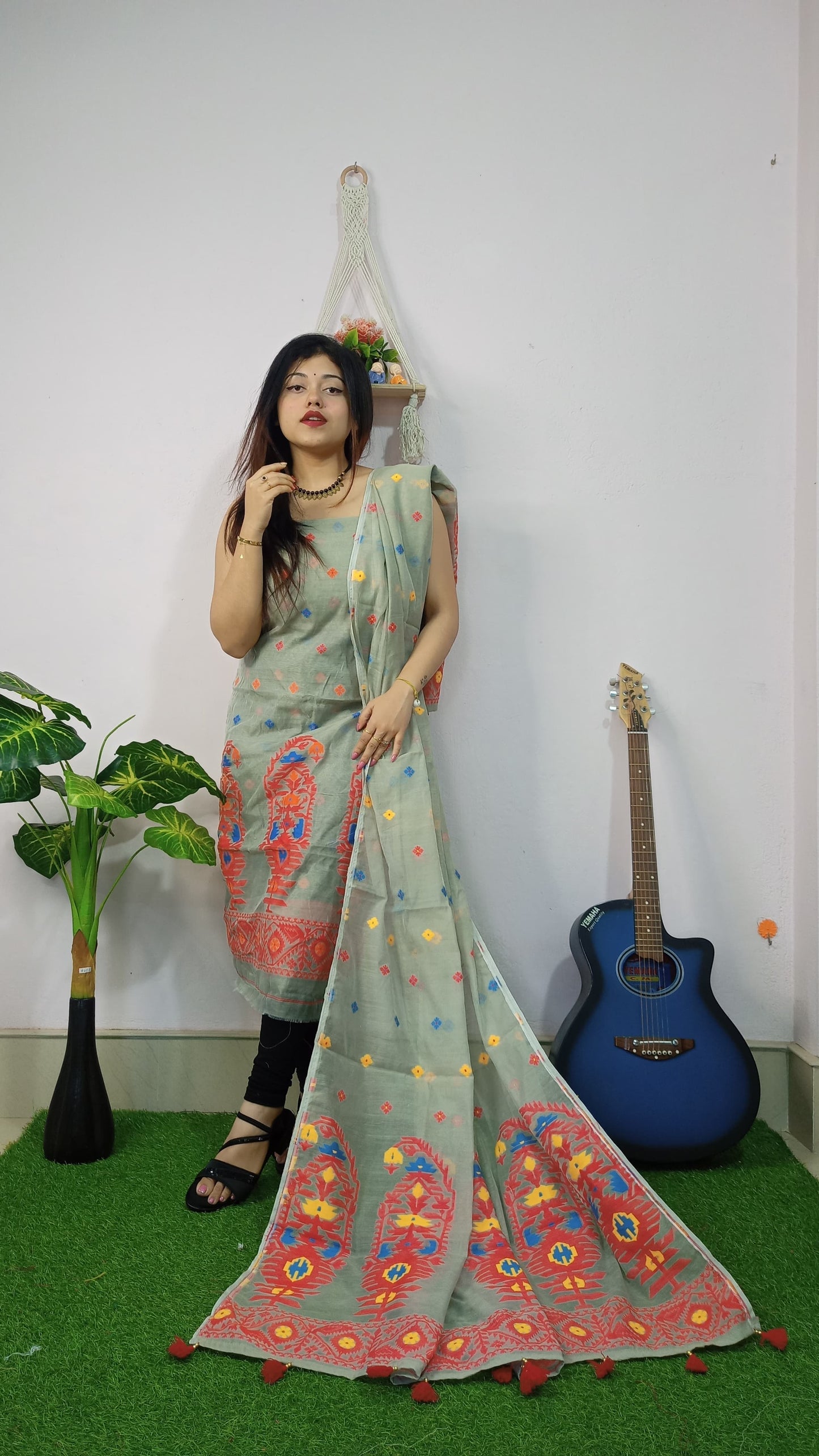 Timeless Charm – Jamdani Cotton Suit