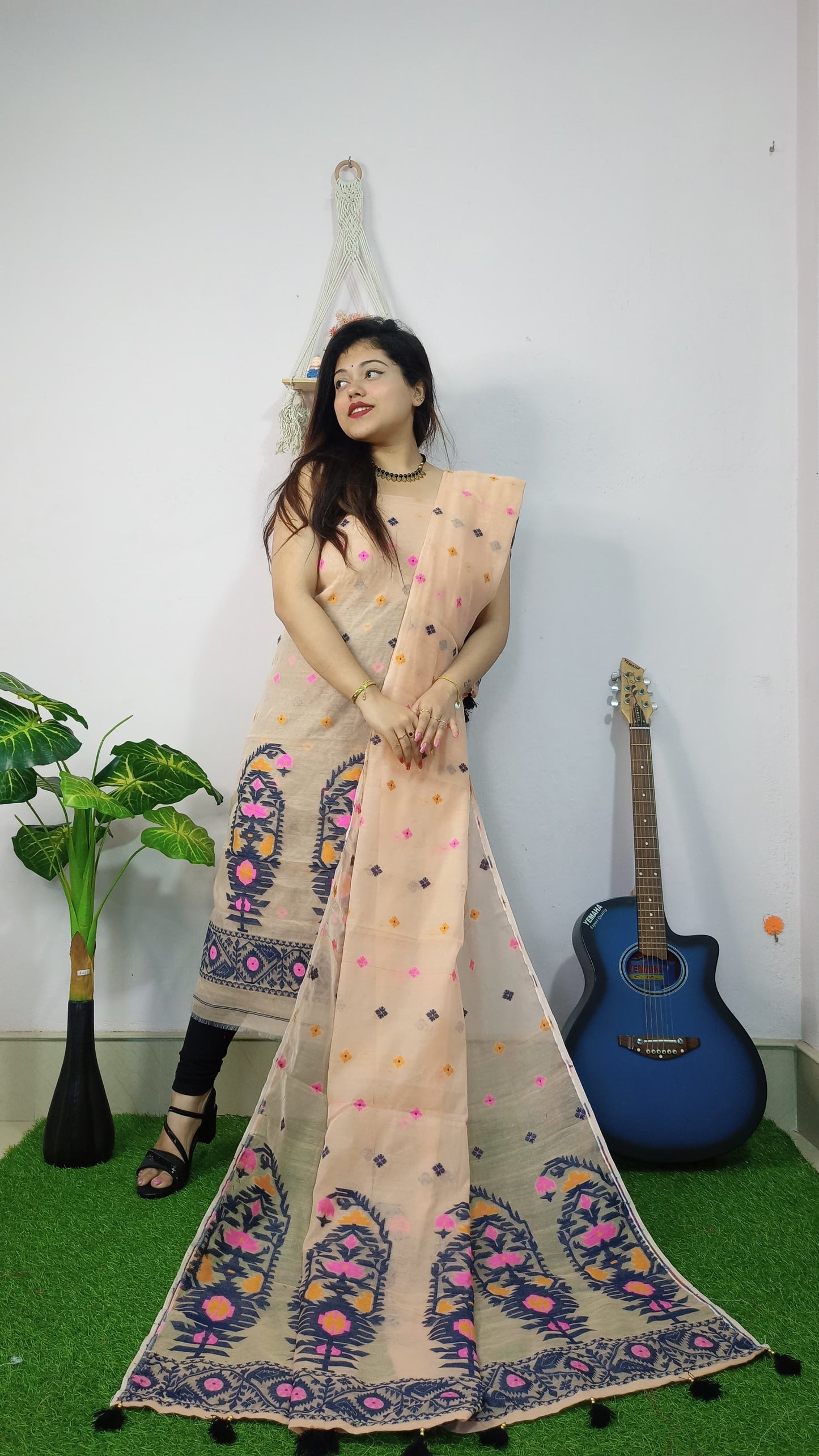 Graceful Weaves – Jamdani Cotton Suit