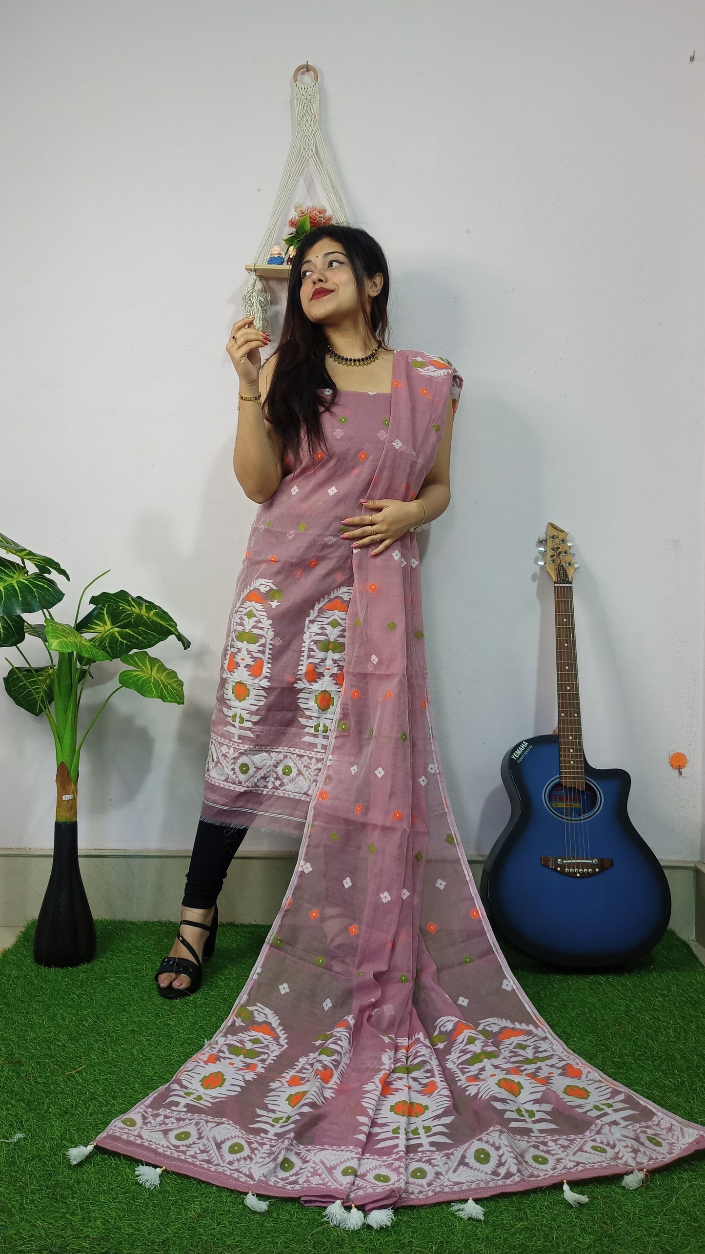 Ethereal Weaves – Jamdani Cotton Suit