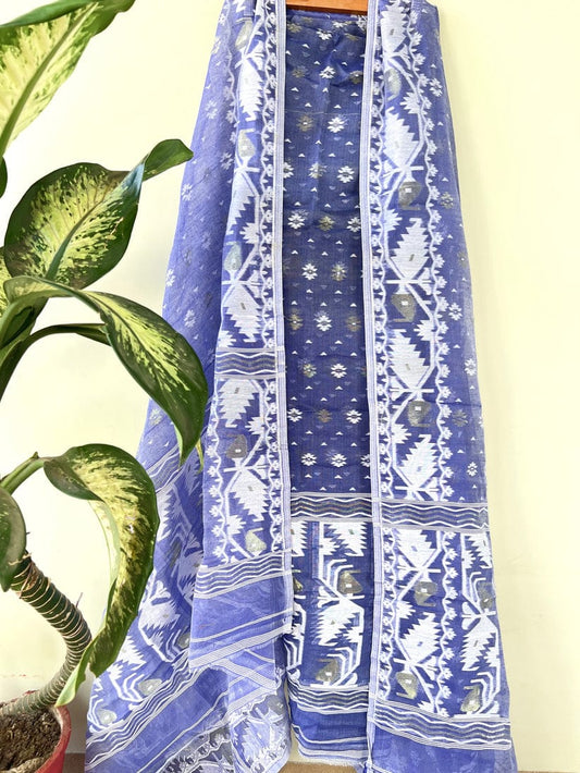 Soft Cotton Salwar Suit with Jamdani Work