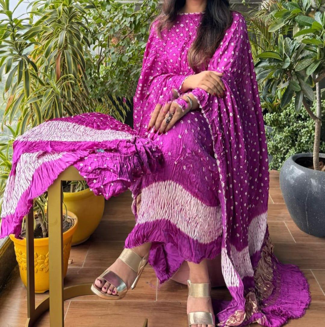 Radiant Rani Pink – Pure Modal Silk 3-Piece Set