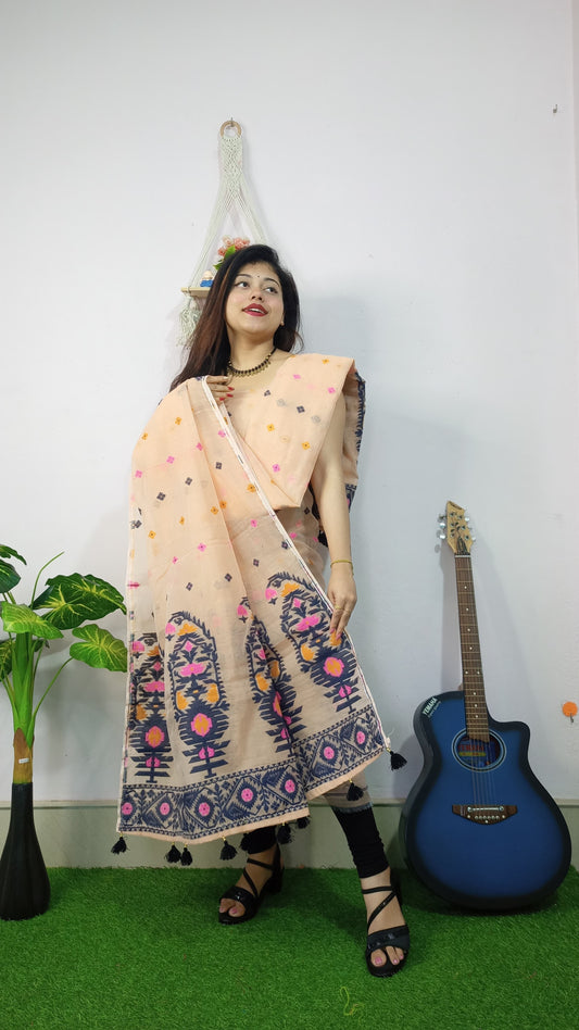 Graceful Weaves – Jamdani Cotton Suit