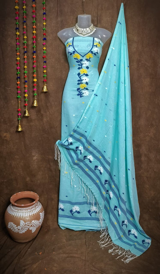Timeless Grace – Jamdani Cotton Suit