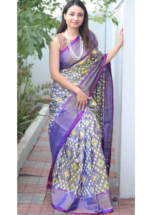 Elevate Your Style with our Ikat Patola Silk Saree
